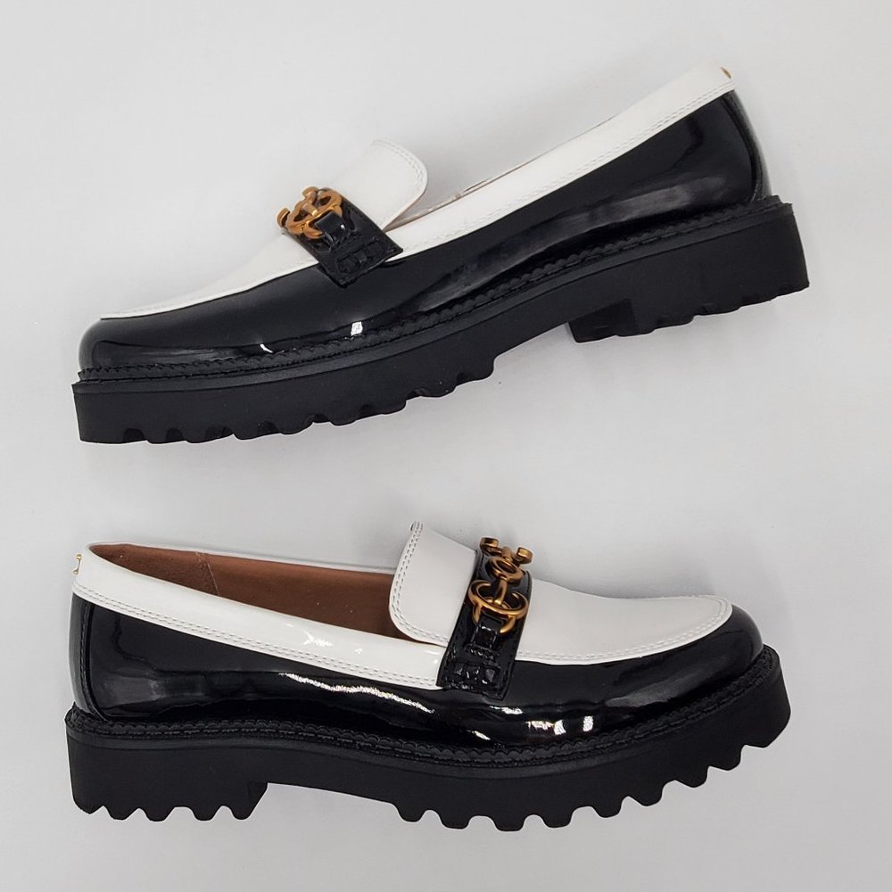 Circus NY by Sam Edelman Black & White Patent Platform Loafers - Picture 6 of 16